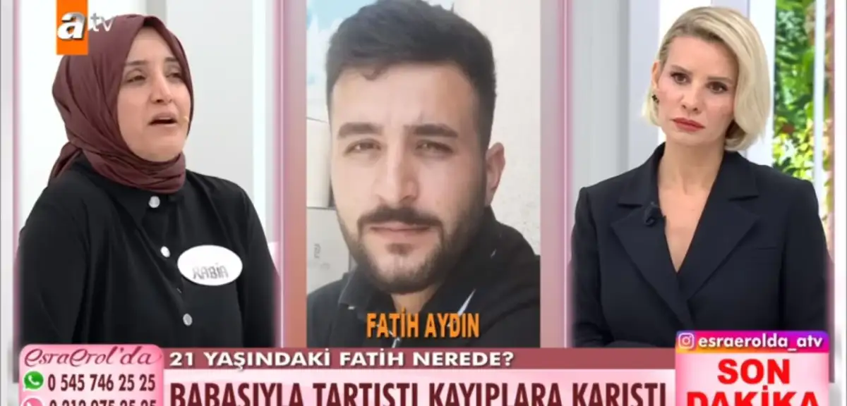 Babasıyla Tartıştı Kayıplara Karıştı: Esra Erol Fatih Aydın'ı Bulana 2 Milyon Lira Ödül Verecek!