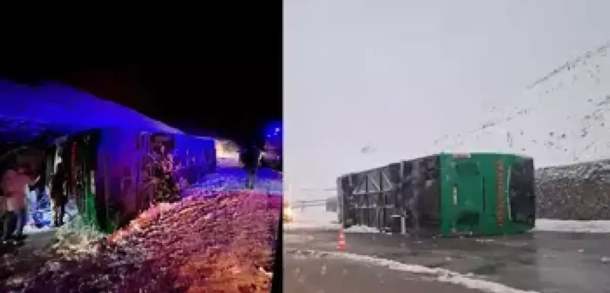 Bingöl'de Yolcu Otobüsü Devrildi! Ölü ve Yaralılar Var!