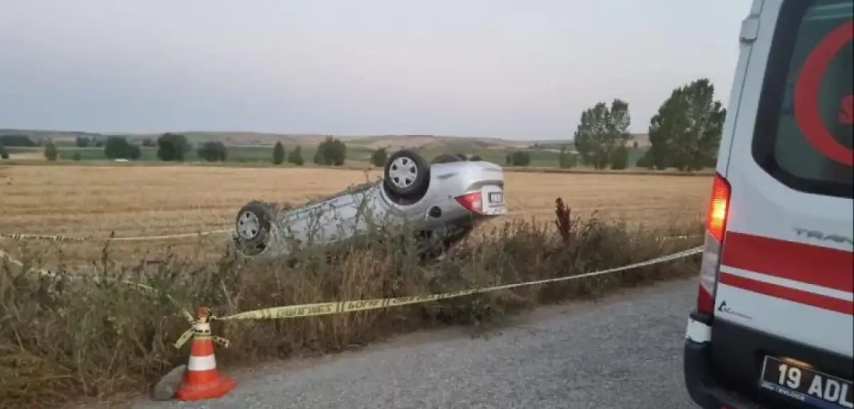 Çorum'da Otomobil Devrildi: 1 Ölü