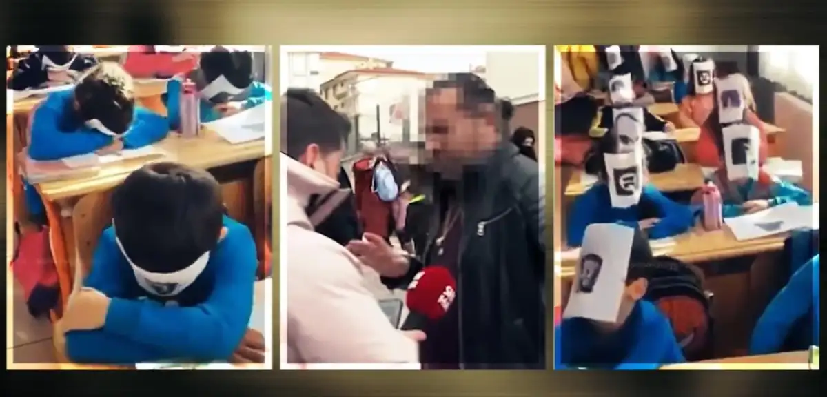 İlkokulda Skandal: Öğrencilerine Kripto Maskesi Taktırıp Video Çekti!