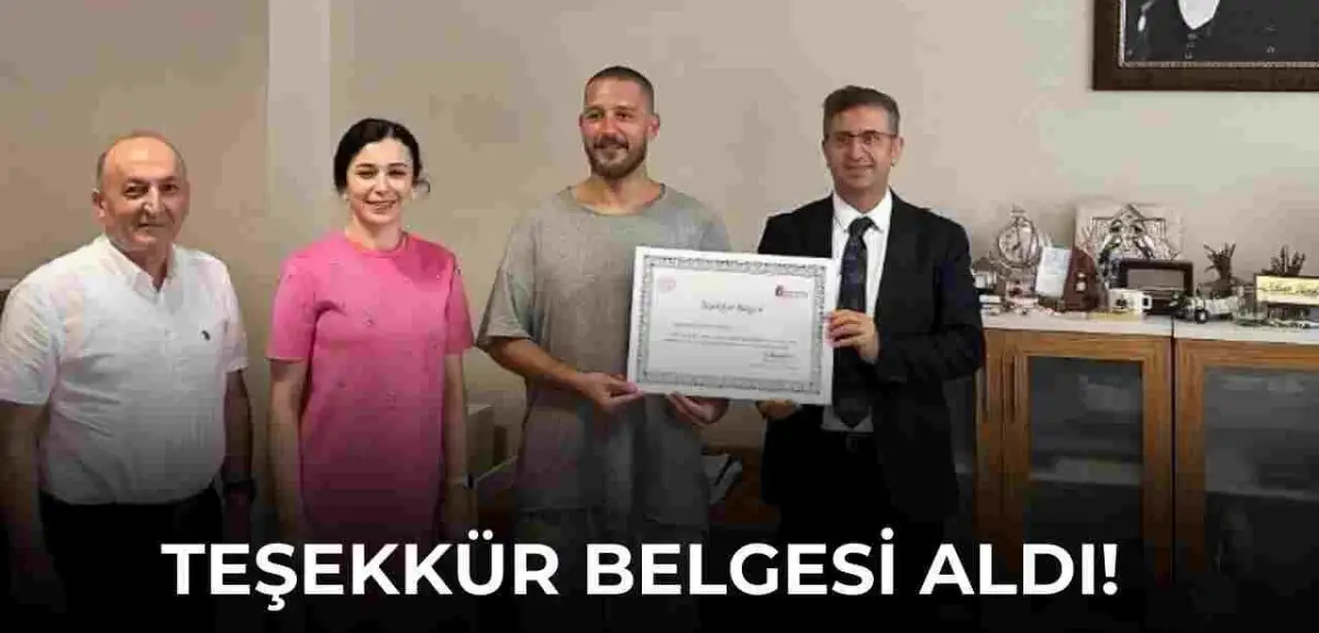 Uraz Kaygılaroğlu Kadıköy Vergi Dairesi’nden Teşekkür Belgesi Aldı!
