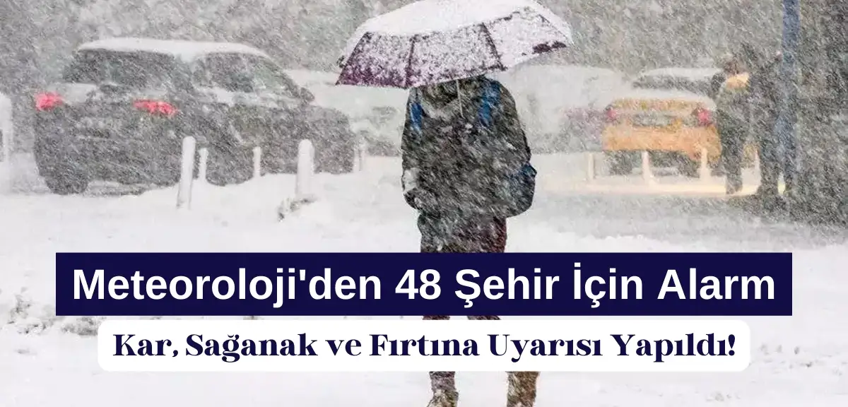 Meteoroloji'den 48 Şehir İçin Alarm: Kar, Sağanak ve Fırtına Uyarısı