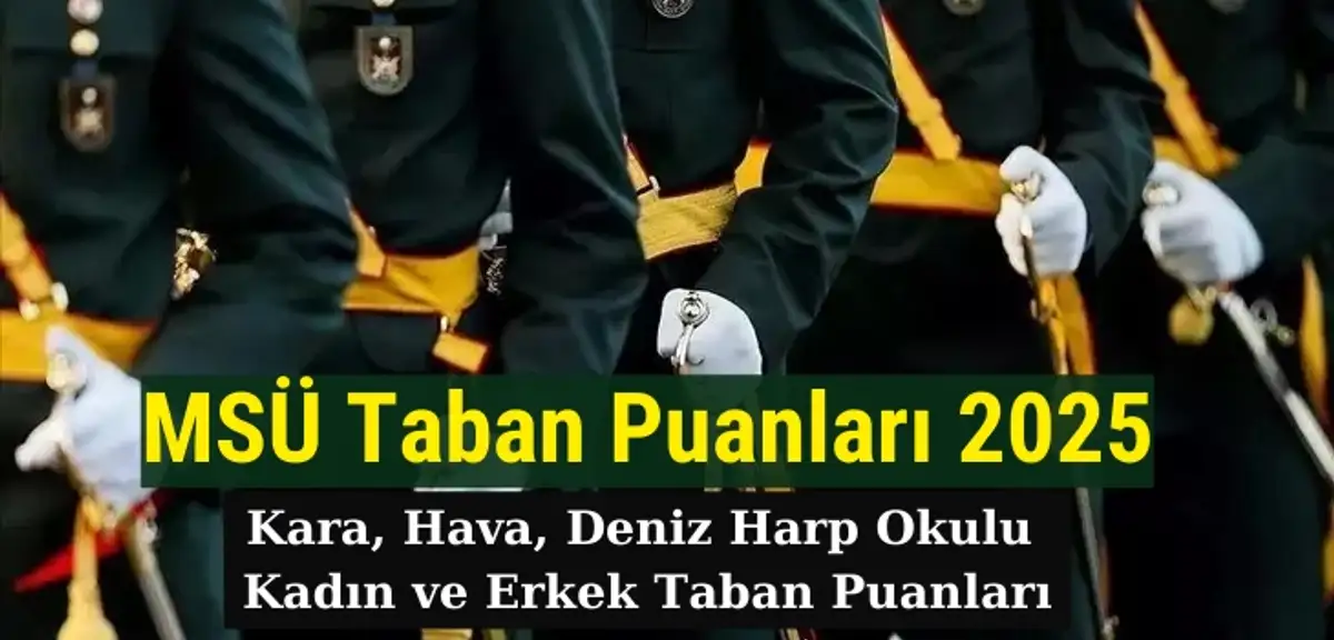 MSÜ Taban Puanları 2025: Kara, Hava, Deniz Harp Okulu Taban Puanları Kaç?