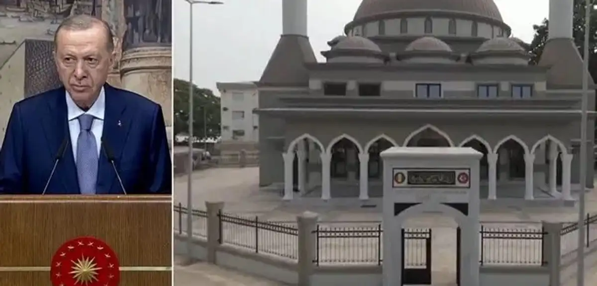Gine'de Recep Tayyip Erdoğan Camii Açıldı! Erdoğan Konuşuyor...
