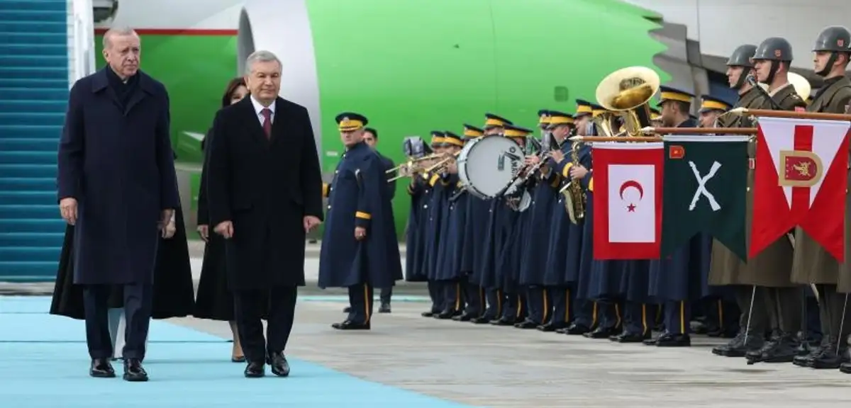 Cumhurbaşkanı Erdoğan, Özbekistan Cumhurbaşkanı Şevket Mirziyoyev'i Ağırladı