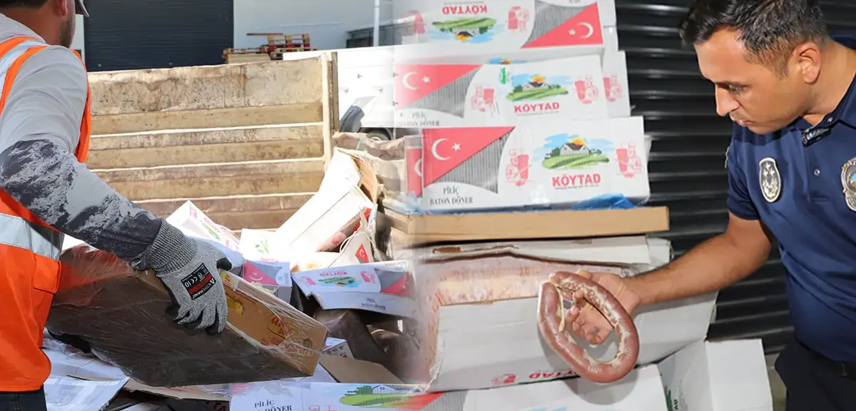Antalya'daki soğuk hava deposunda tarihi geçmiş 1 ton gıda ele geçirildi
