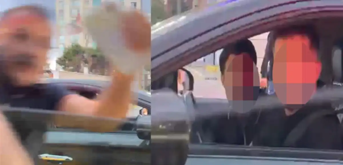 Tek şeritli yolda 'ilk ben geçeceğim' kavgası