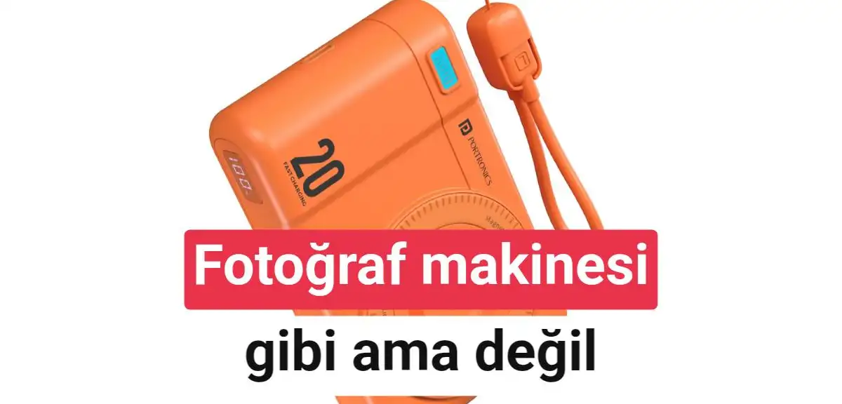 Fotoğraf makinesine benzeyen Power Shutter Air 20K powerbank