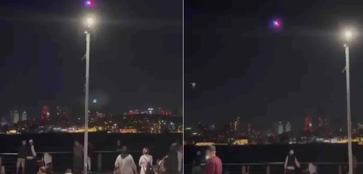 Polis dronu Üsküdar sahilinde oturanları uyardı