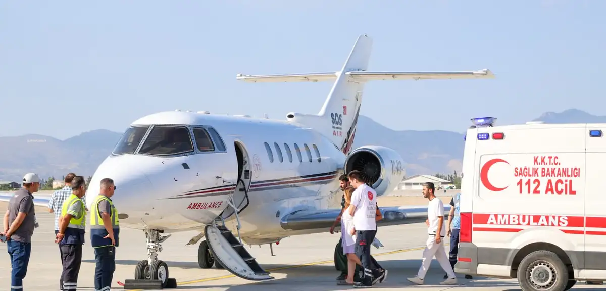 Girne'deki gemi kazasından kurtarılan hamile kadın Kocaeli'ye nakledildi