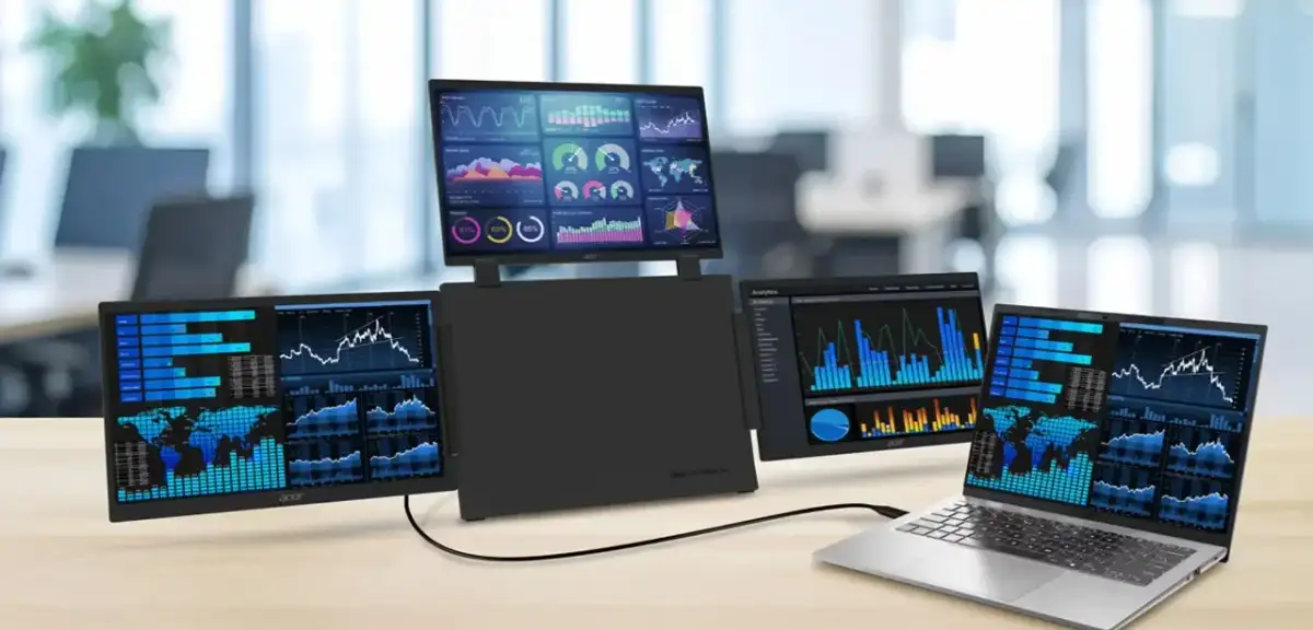 Acer Üç Ekranlı Taşınabilir Monitör PD163Q-P3'ü Duyurdu