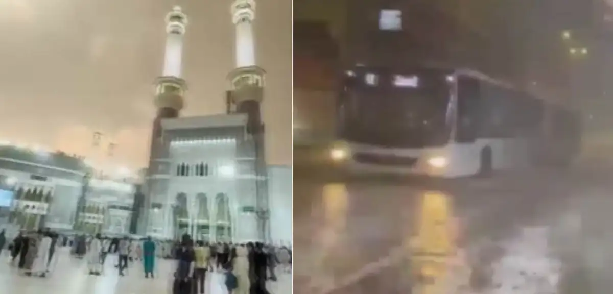 Mekke'de şiddetli sağanak ve fırtına hayatı olumsuz etkiledi