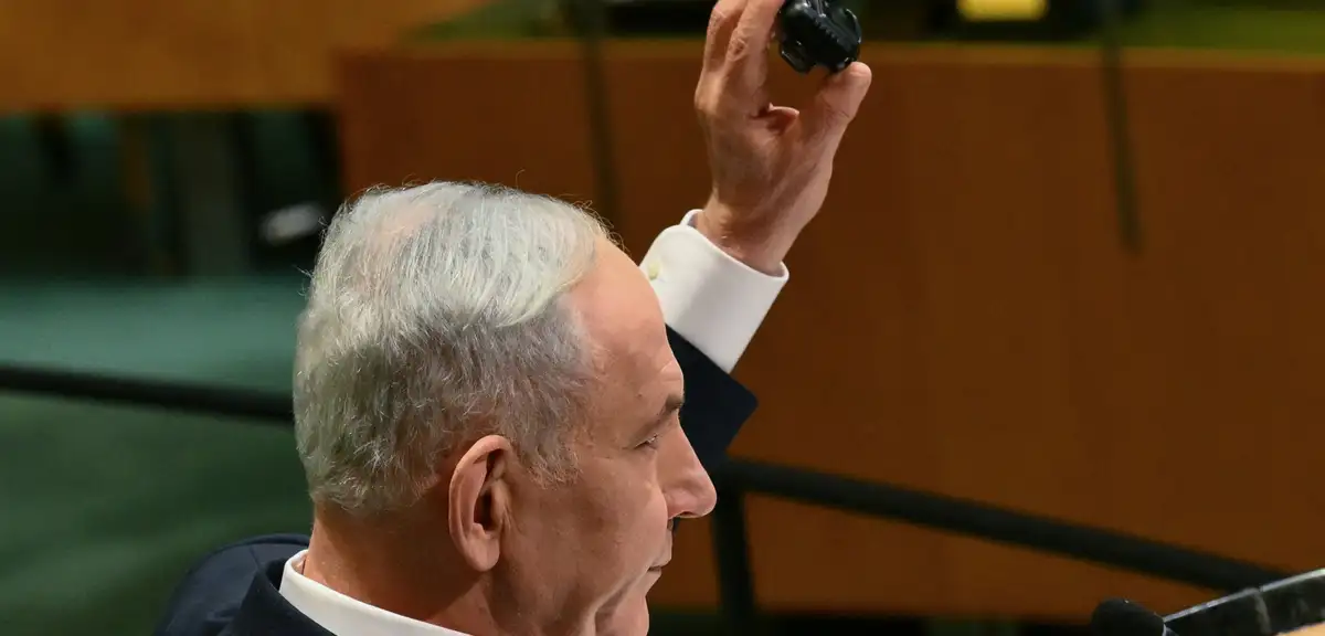 Netanyahu BM'de çağrı cihazıyla Hizbullah'ı uyardı