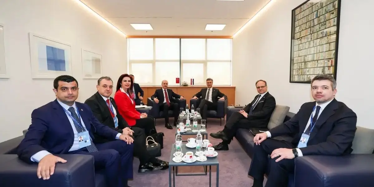 TBMM Başkanı Numan Kurtulmuş, Hırvatistan Başbakanı Plenkovic ile Buluştu