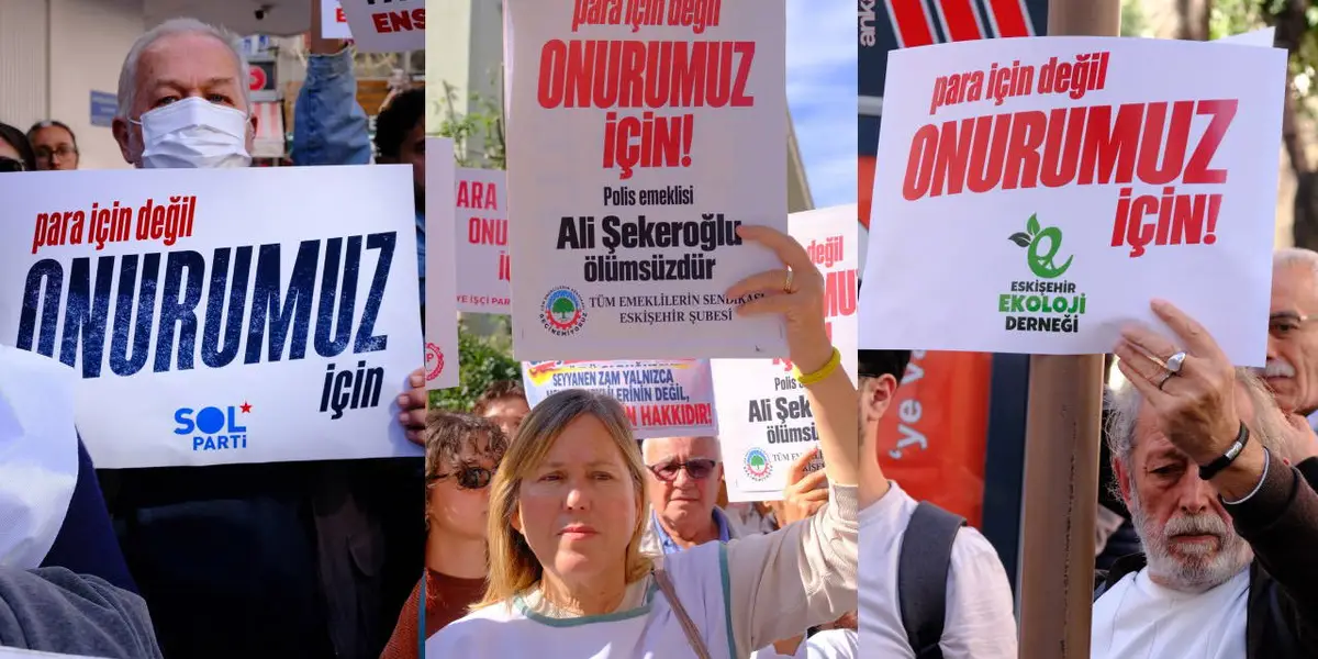 Eskişehir’de Emekliler Ali Şekeroğlu için Yürüyüş Yaptı