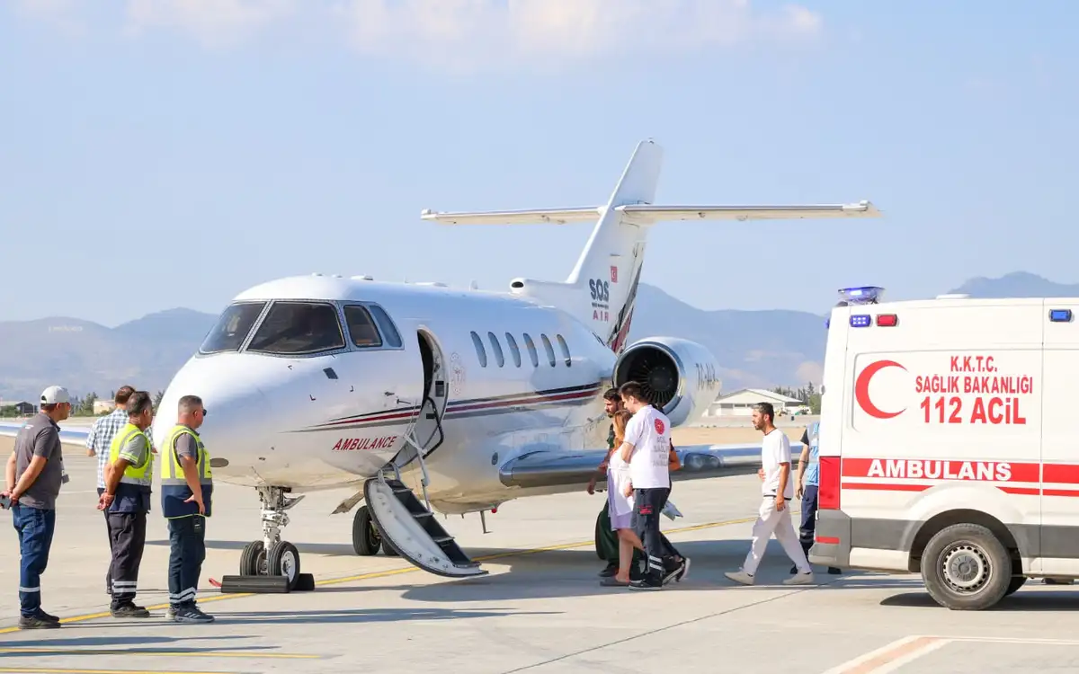 Girne'deki gemi kazasından kurtarılan hamile kadın Kocaeli'ye nakledildi