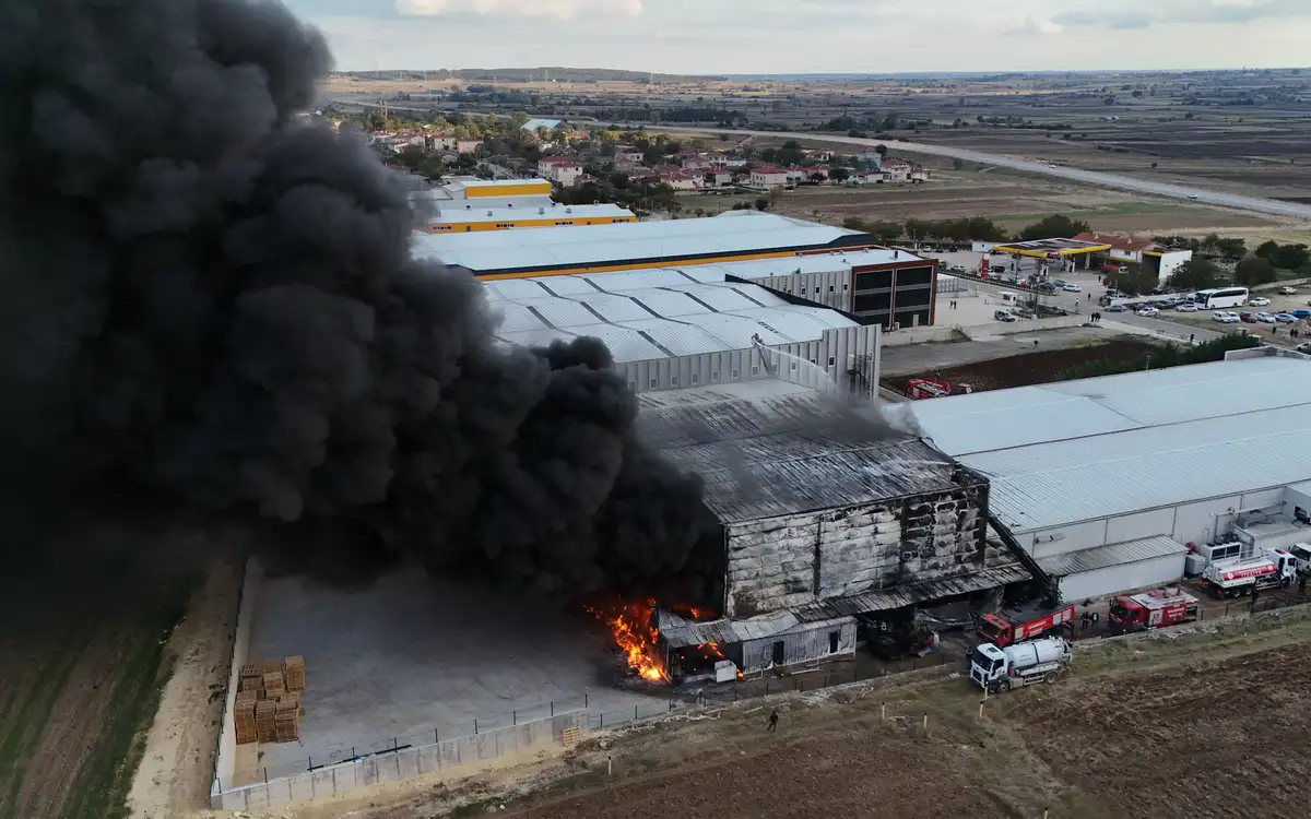 Kırklareli Vize'de ilaç fabrikasında yangın çıktı