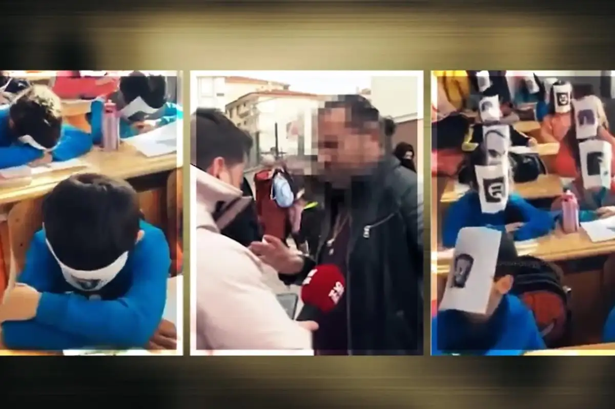 İlkokulda Skandal: Öğrencilerine Kripto Maskesi Taktırıp Video Çekti!