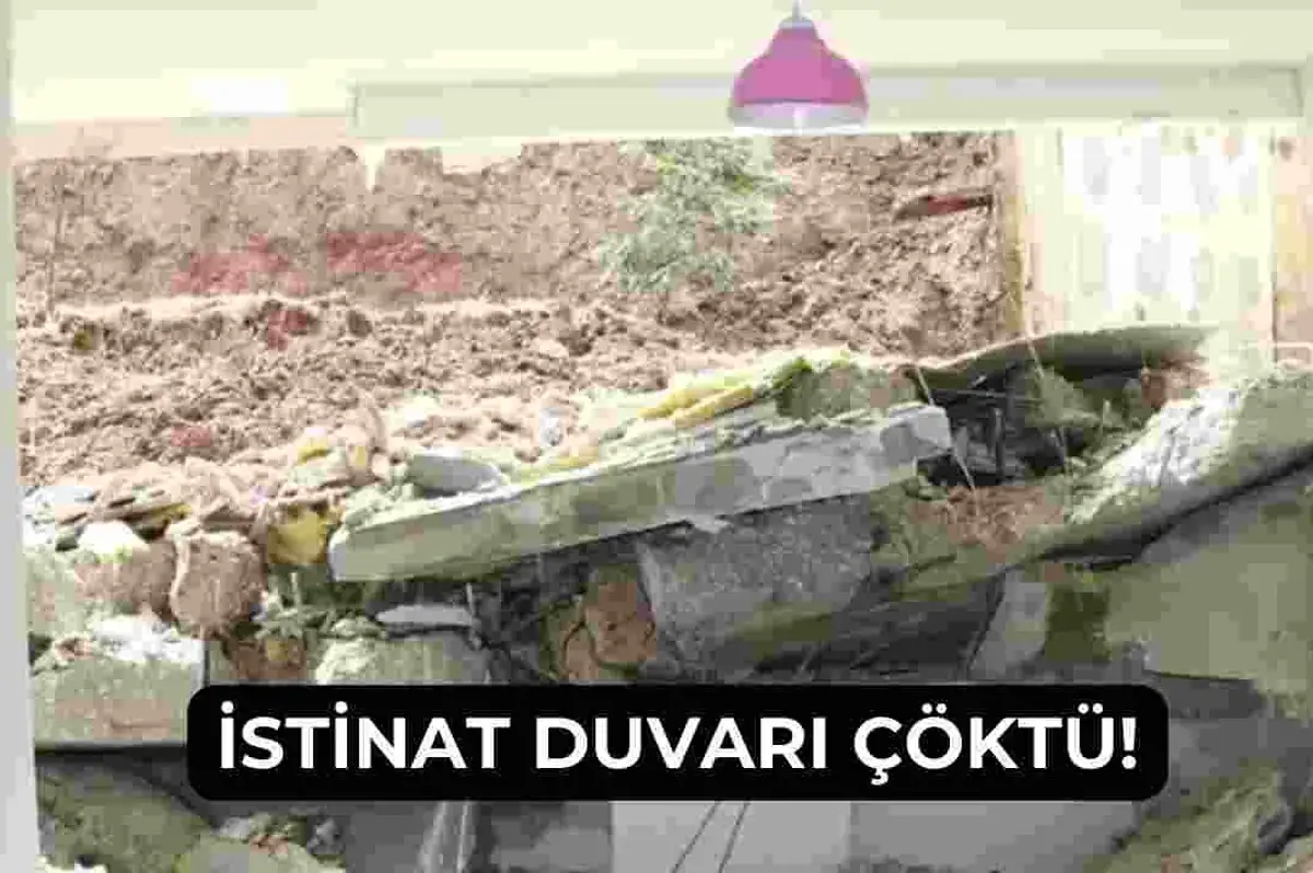 İstinat Duvarı Çöktü! 48 Daireli Binada 6 Daire Ağır Hasar Aldı!