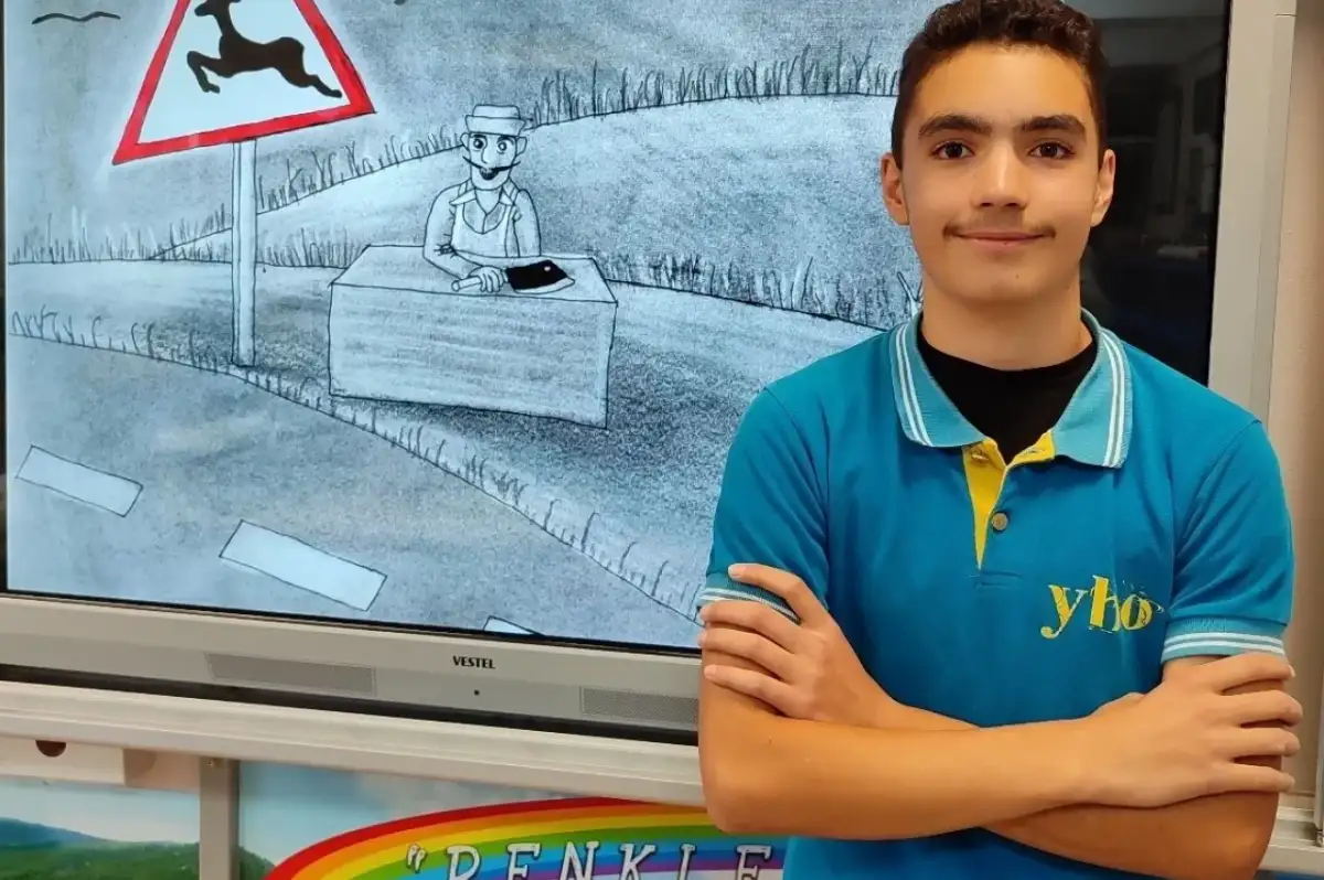 Ortaokul Öğrencisinin 'Hayvan Hakları' Karikatürü Dünya Birincisi Oldu