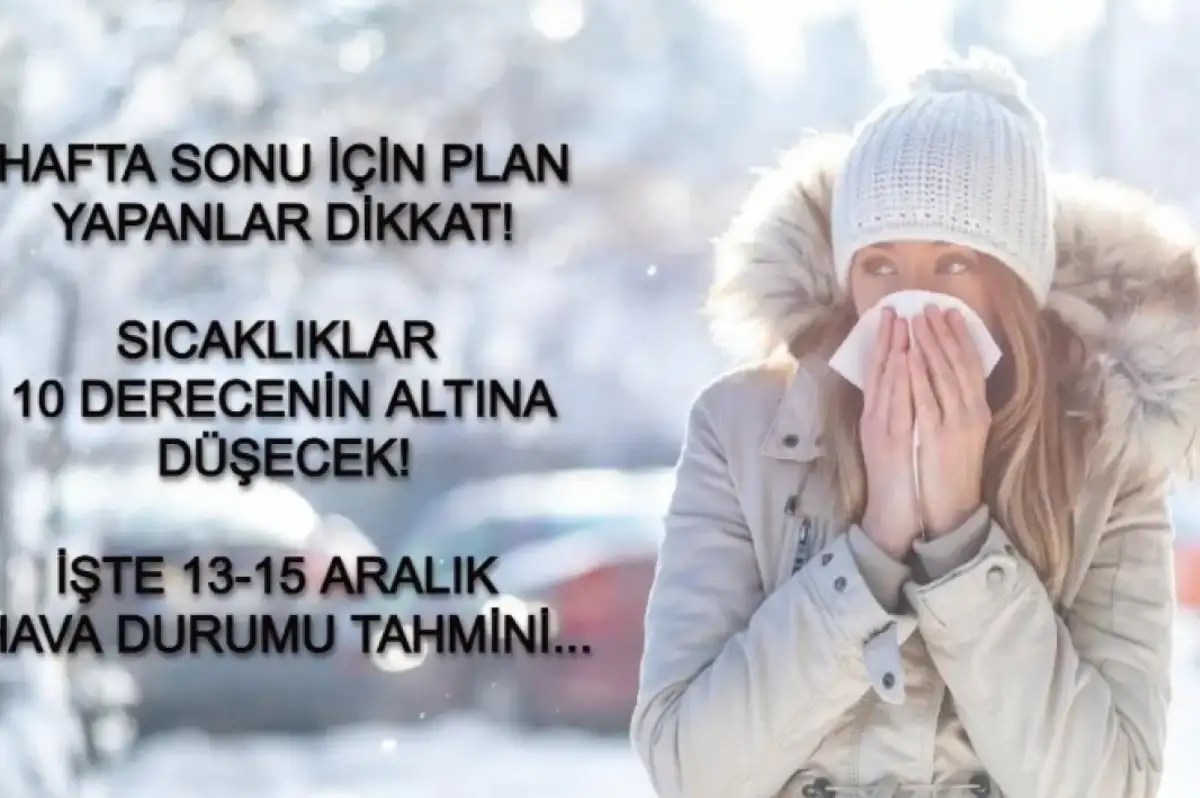 Sıcaklıklar 10 Derecenin Altına Düşüyor: İşte Hafta Sonu Yurt Genelinde Hava Durumu