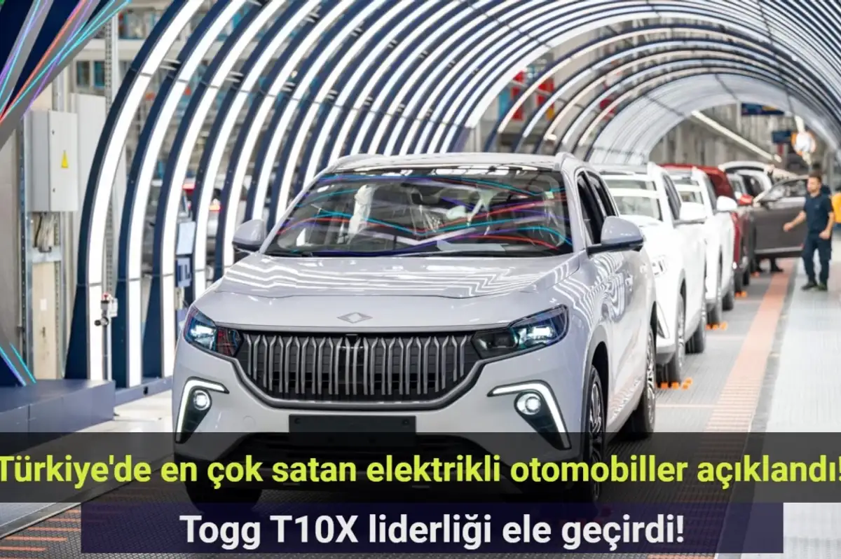 Türkiye'de en çok satan elektrikli otomobil: Togg T10X liderliği ele geçirdi