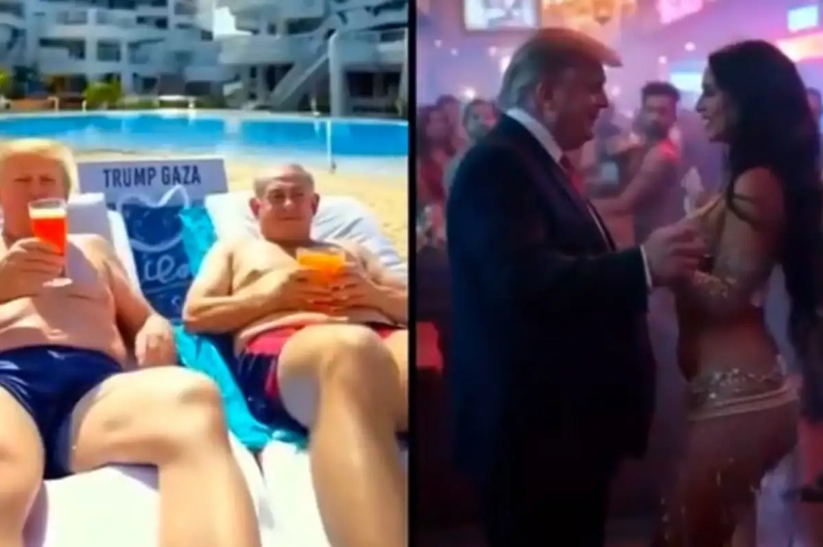 Trump ve Netanyahu'nun Gazze'de Tatil Videosu Tepki Çekti!