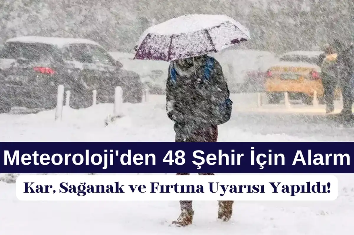 Meteoroloji'den 48 Şehir İçin Alarm: Kar, Sağanak ve Fırtına Uyarısı