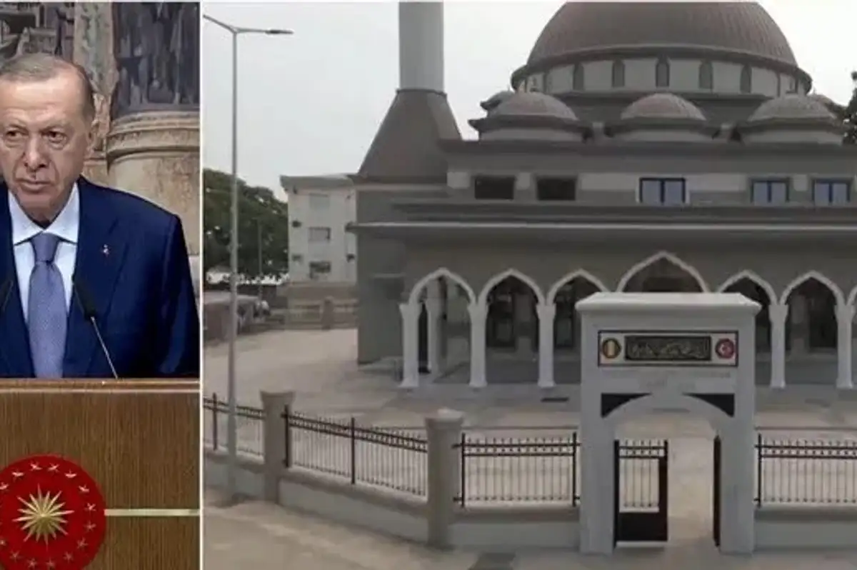 Gine'de Recep Tayyip Erdoğan Camii Açıldı! Erdoğan Konuşuyor...