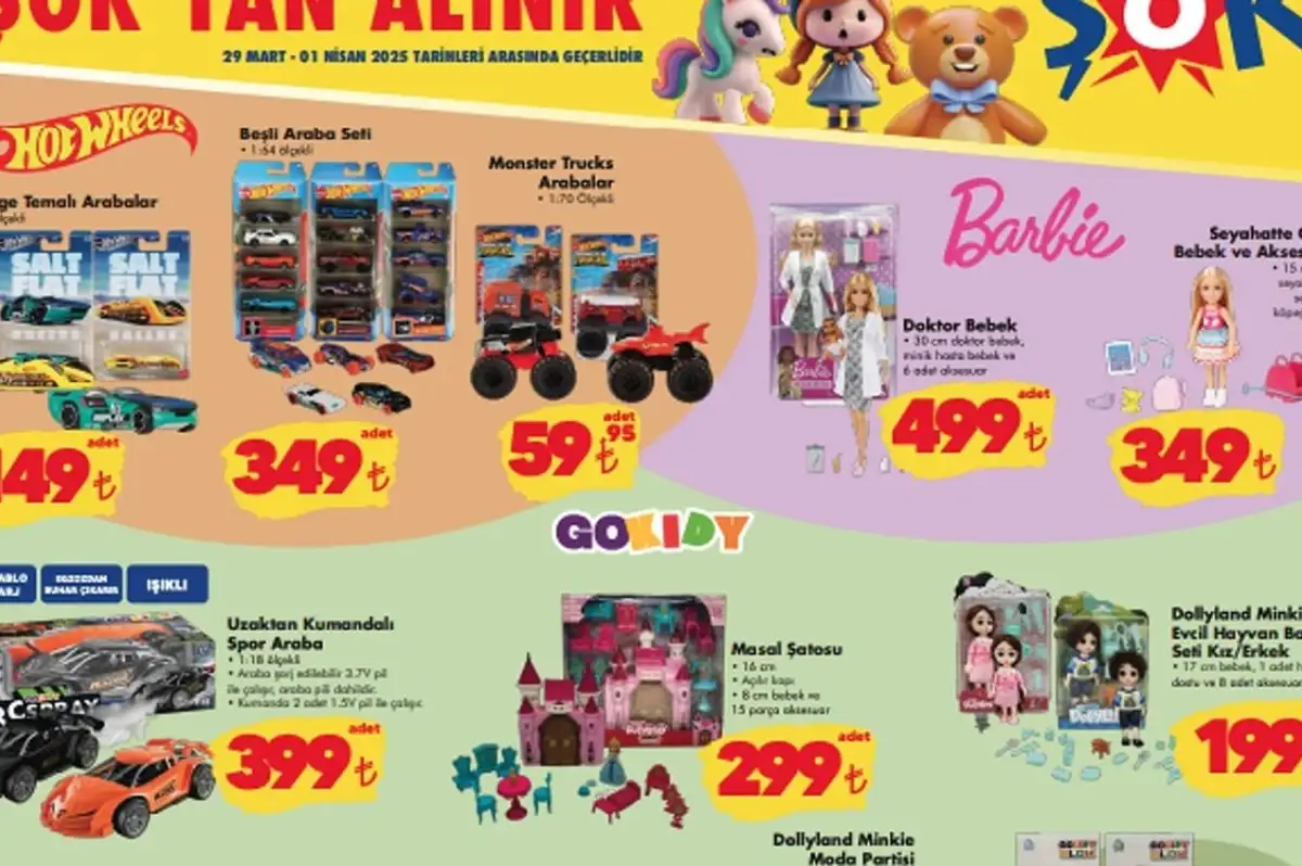 ŞOK'ta Bu Hafta Erkeklere Hot Wheels, Kızlara Barbie Geliyor!