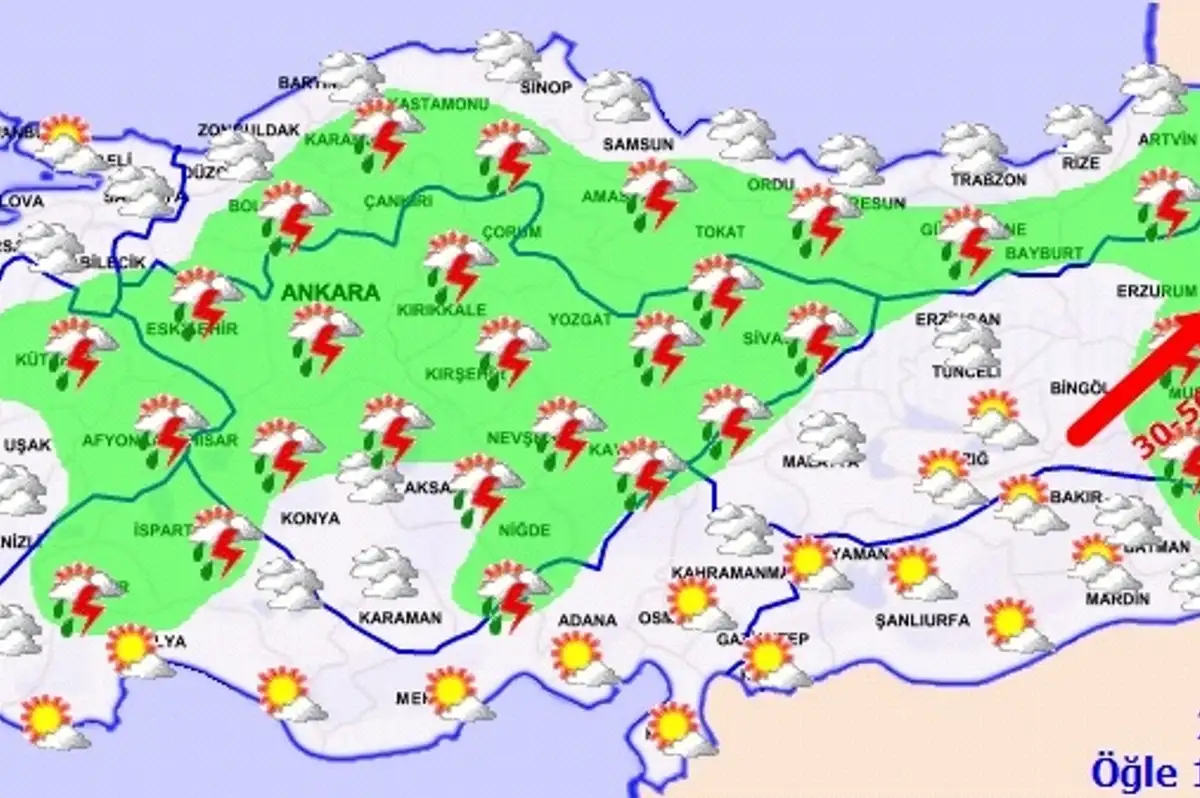 Meteoroloji'den 5 Bölge İçin Sağanak Yağış Uyarısı