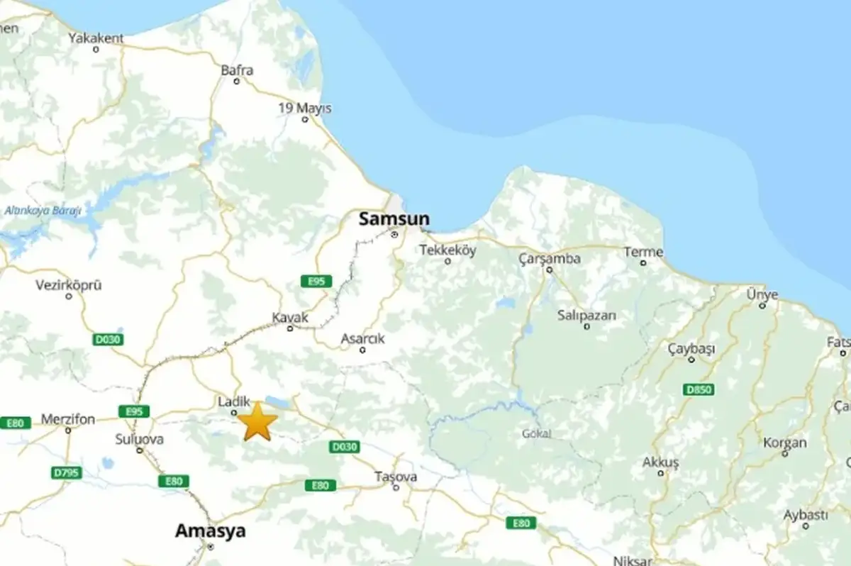 Samsun'da 3.5 Büyüklüğünde Deprem