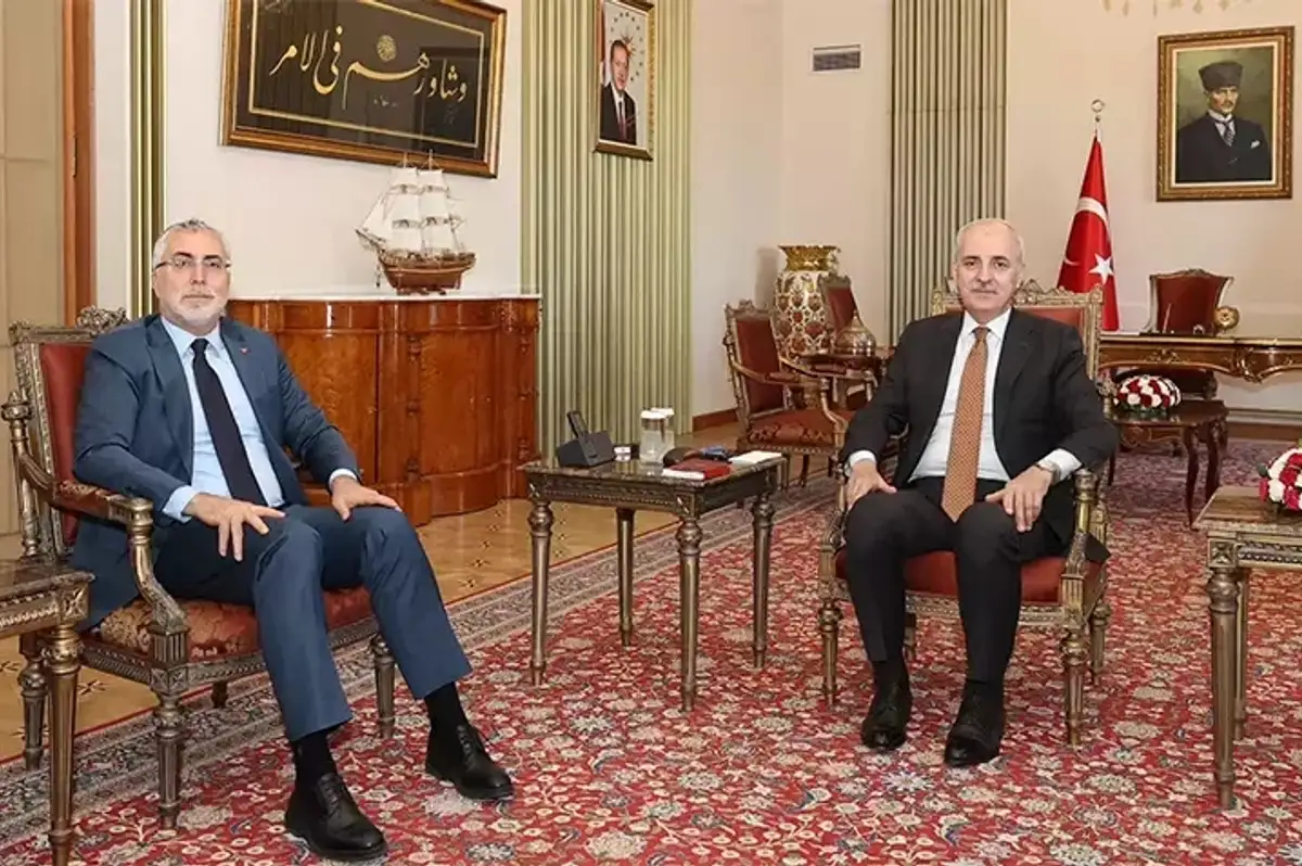 Numan Kurtulmuş, Bakan Işıkhan'ı Kabul Etti