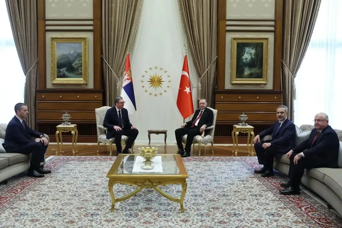 Cumhurbaşkanı Erdoğan, Sırbistan Lideri Vucic'i Karşıladı