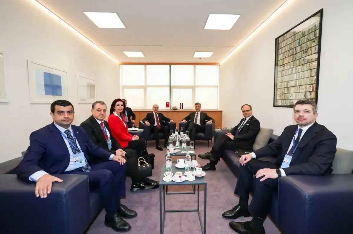 TBMM Başkanı Numan Kurtulmuş, Hırvatistan Başbakanı Plenkovic ile Buluştu