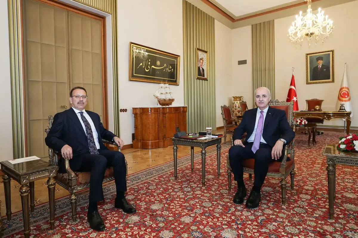 TBMM Başkanı Numan Kurtulmuş, Sayıştay Başkanı Metin Yener'i Kabul Etti
