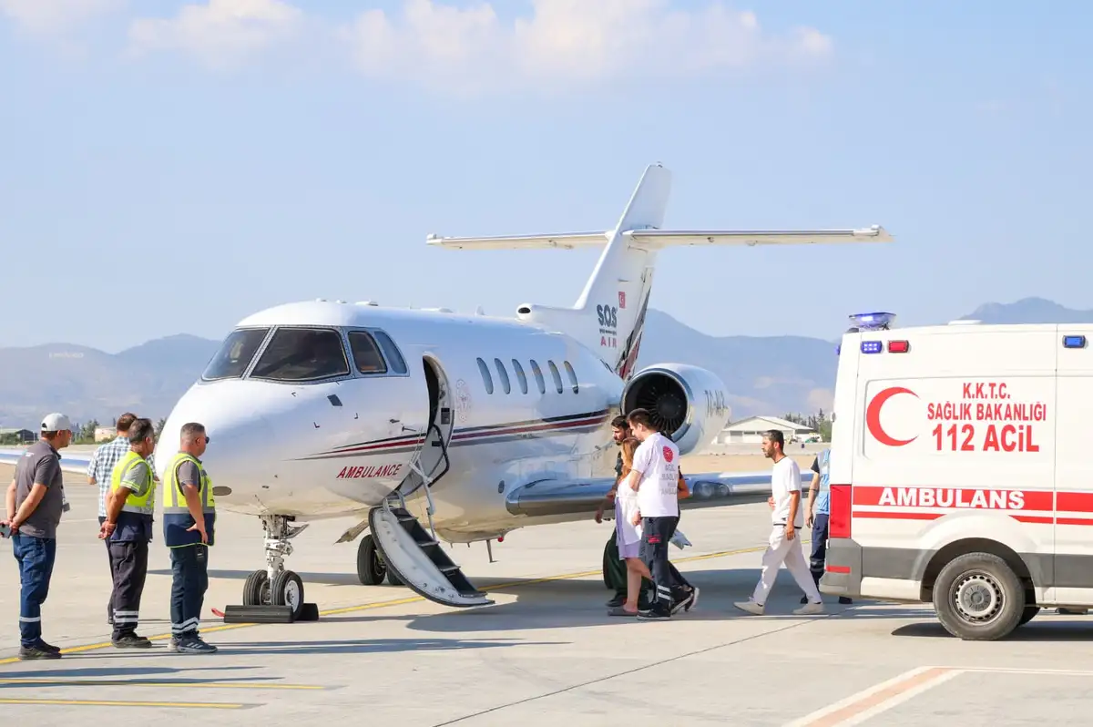 Girne'deki gemi kazasından kurtarılan hamile kadın Kocaeli'ye nakledildi