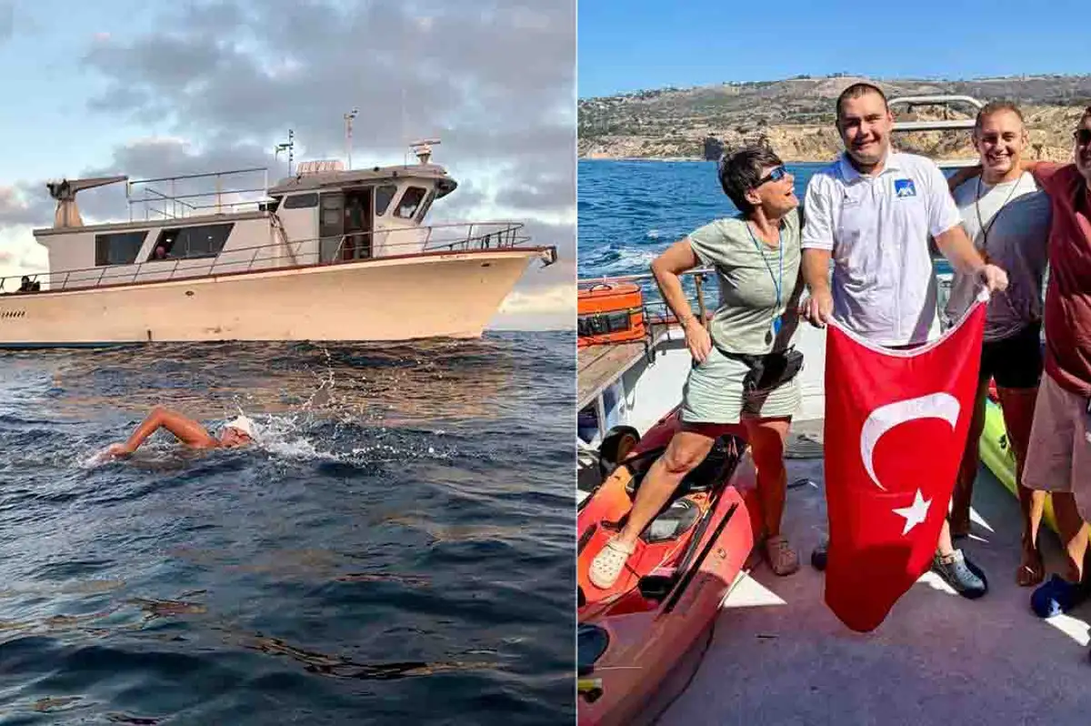 Otizmli Türk yüzücü, Catalina Kanalı'nı geçti