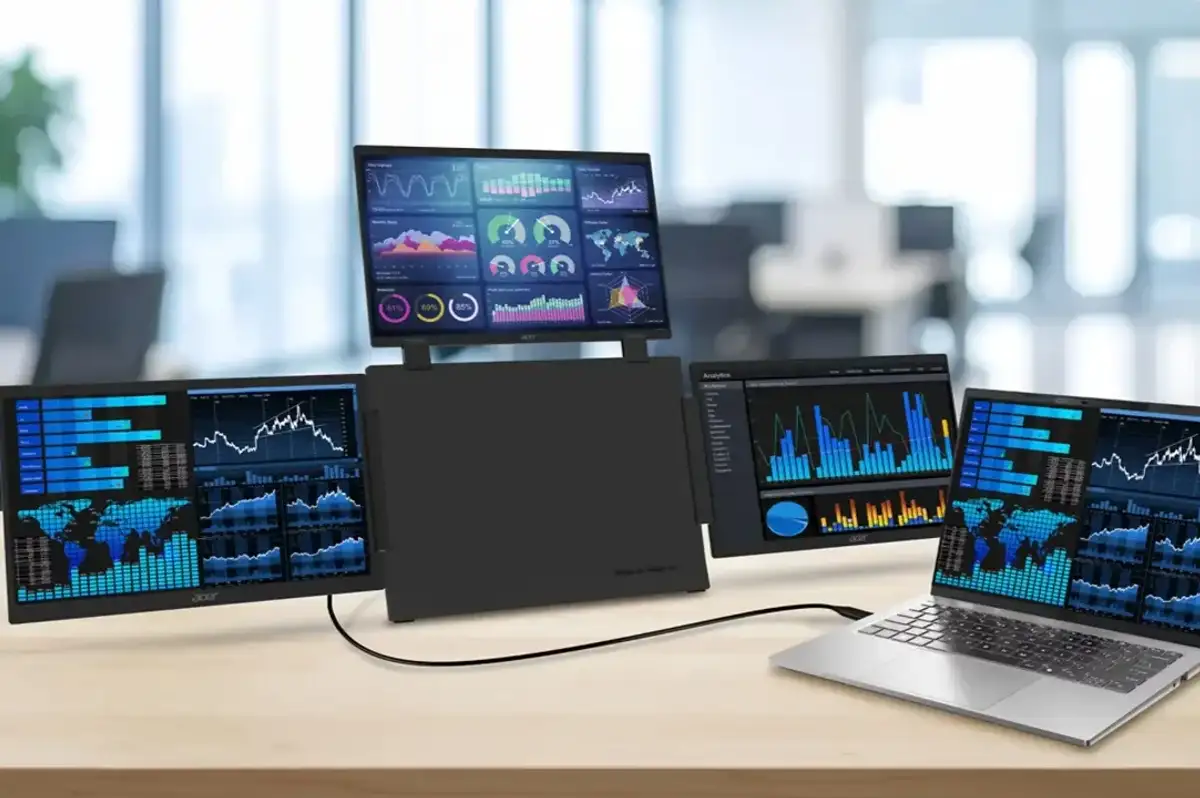 Acer Üç Ekranlı Taşınabilir Monitör PD163Q-P3'ü Duyurdu