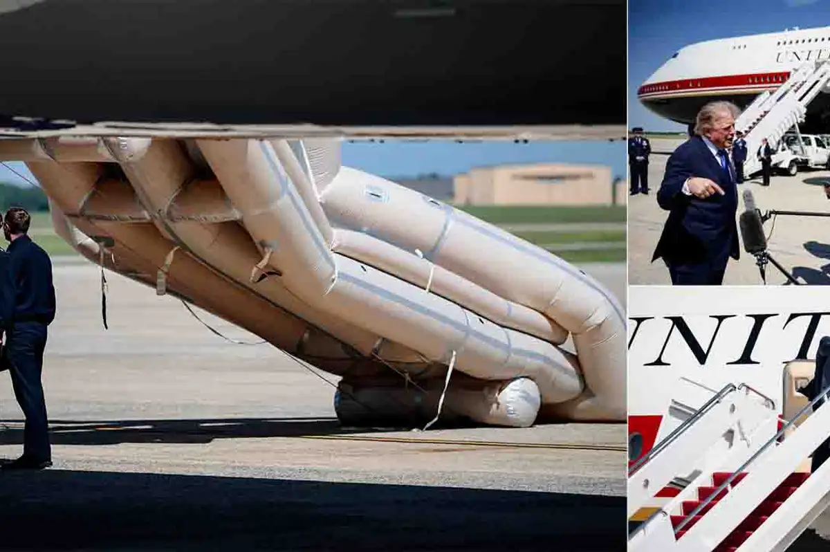 Trump'ın Air Force One uçağında tahliye kaydırağı alarmı