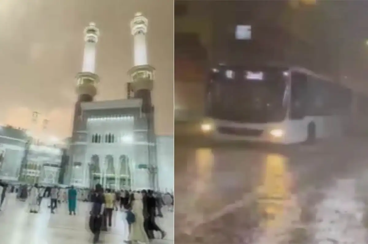 Mekke'de şiddetli sağanak ve fırtına hayatı olumsuz etkiledi