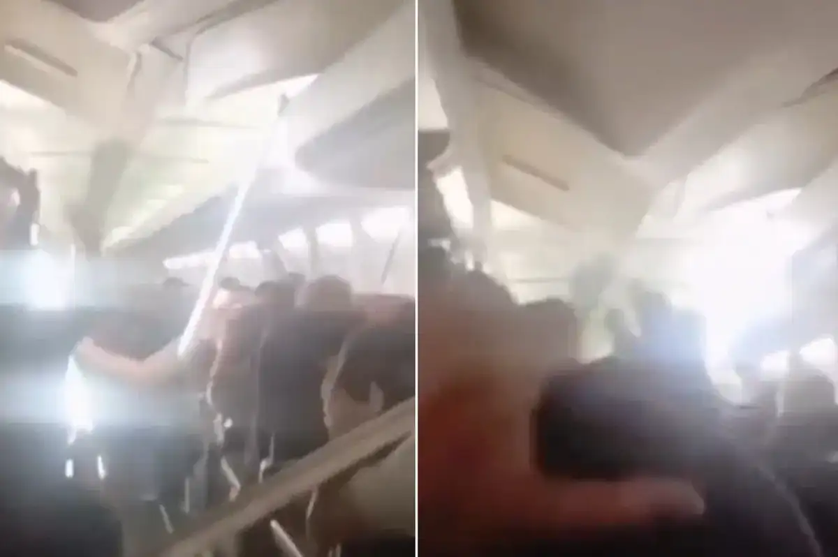 İran’da Meşhed-Kirmanşah seferinde uçağın tavanı çöktü