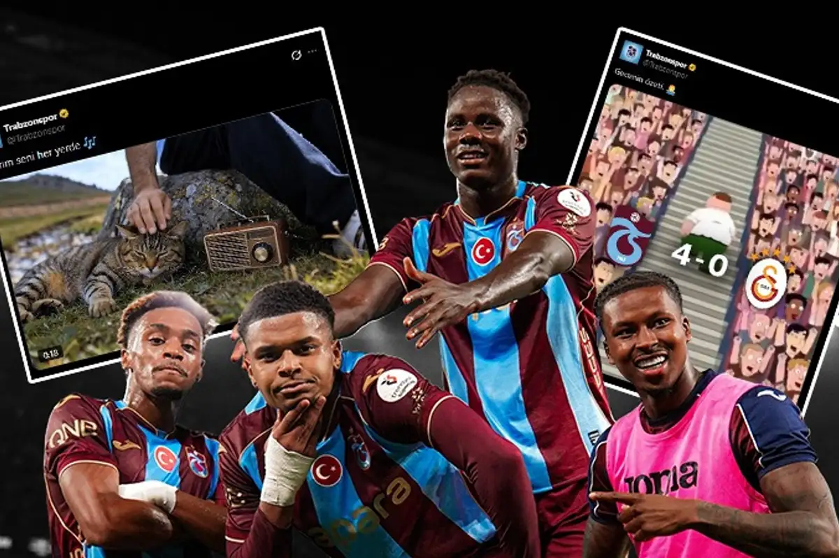 Trabzonspor 4-0 kazandı, sosyal medyada kedi ve şarkı paylaşımları