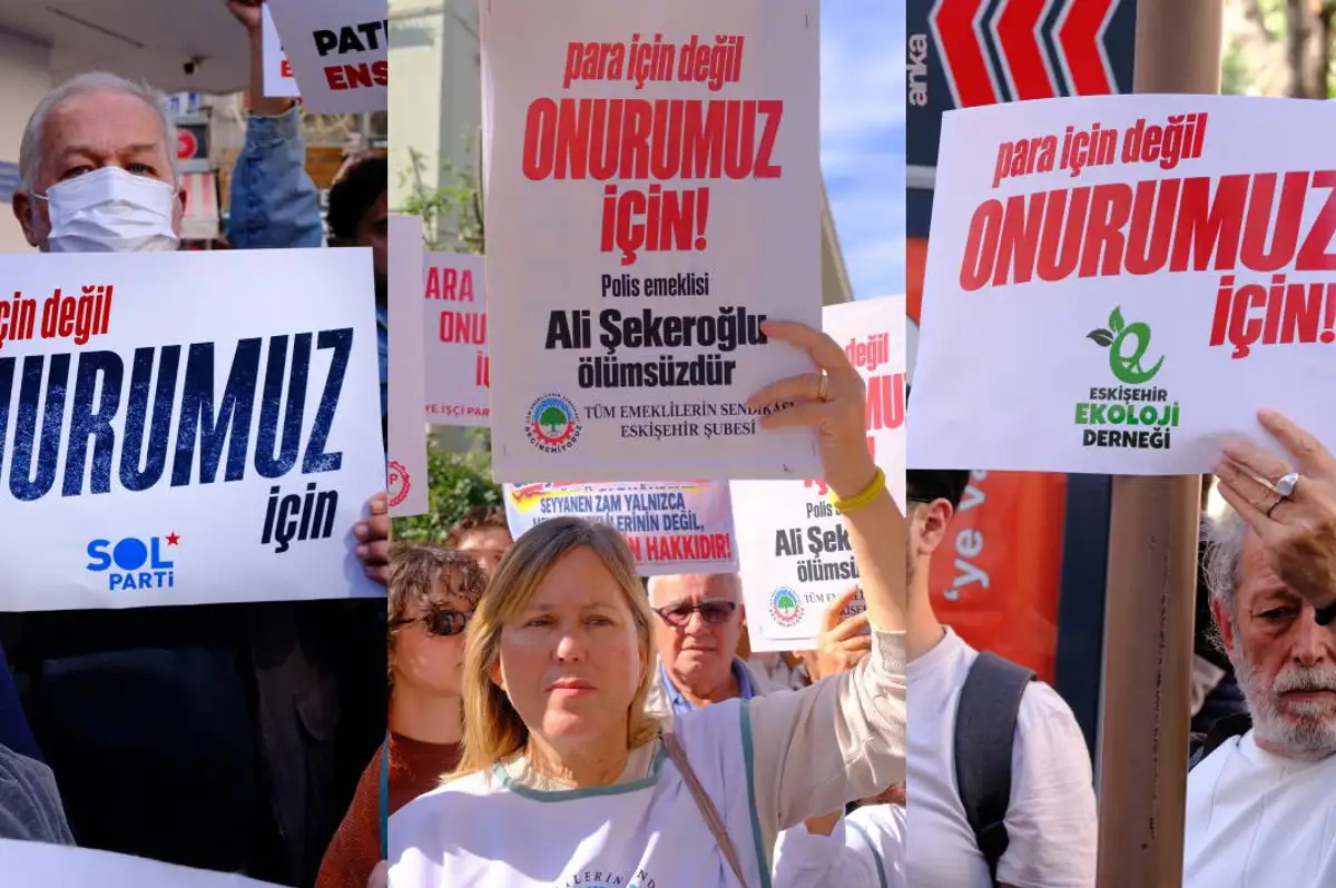Eskişehir’de Emekliler Ali Şekeroğlu için Yürüyüş Yaptı