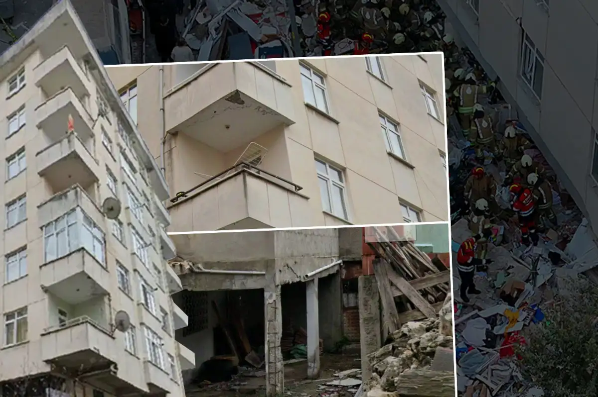 Maltepe'deki binanın çökmeden önceki hali dikkat çekti