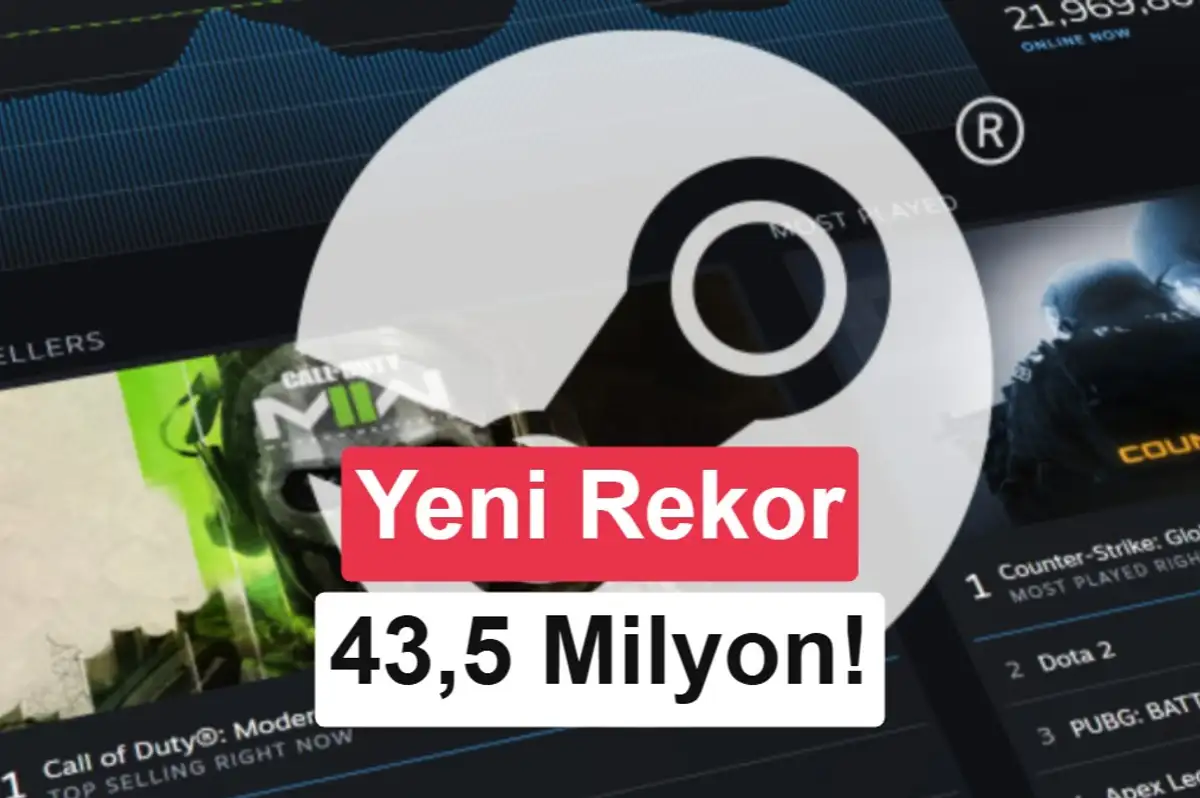 Steam'de eş zamanlı kullanıcı rekoru 43,5 milyona yükseldi