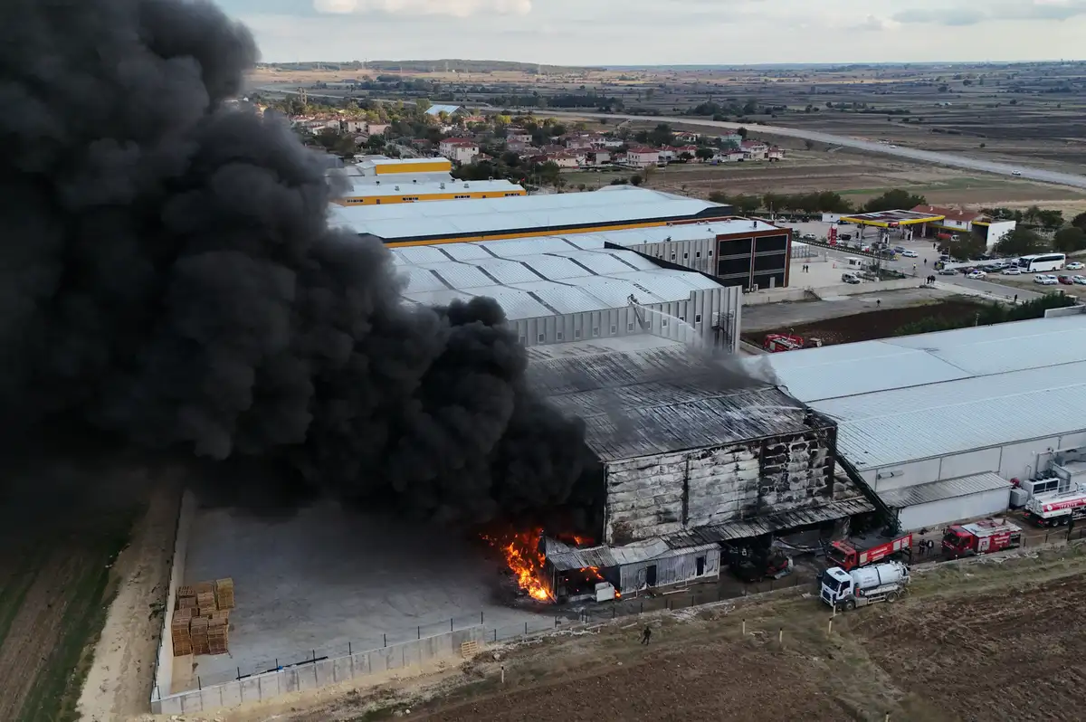 Kırklareli Vize'de ilaç fabrikasında yangın çıktı