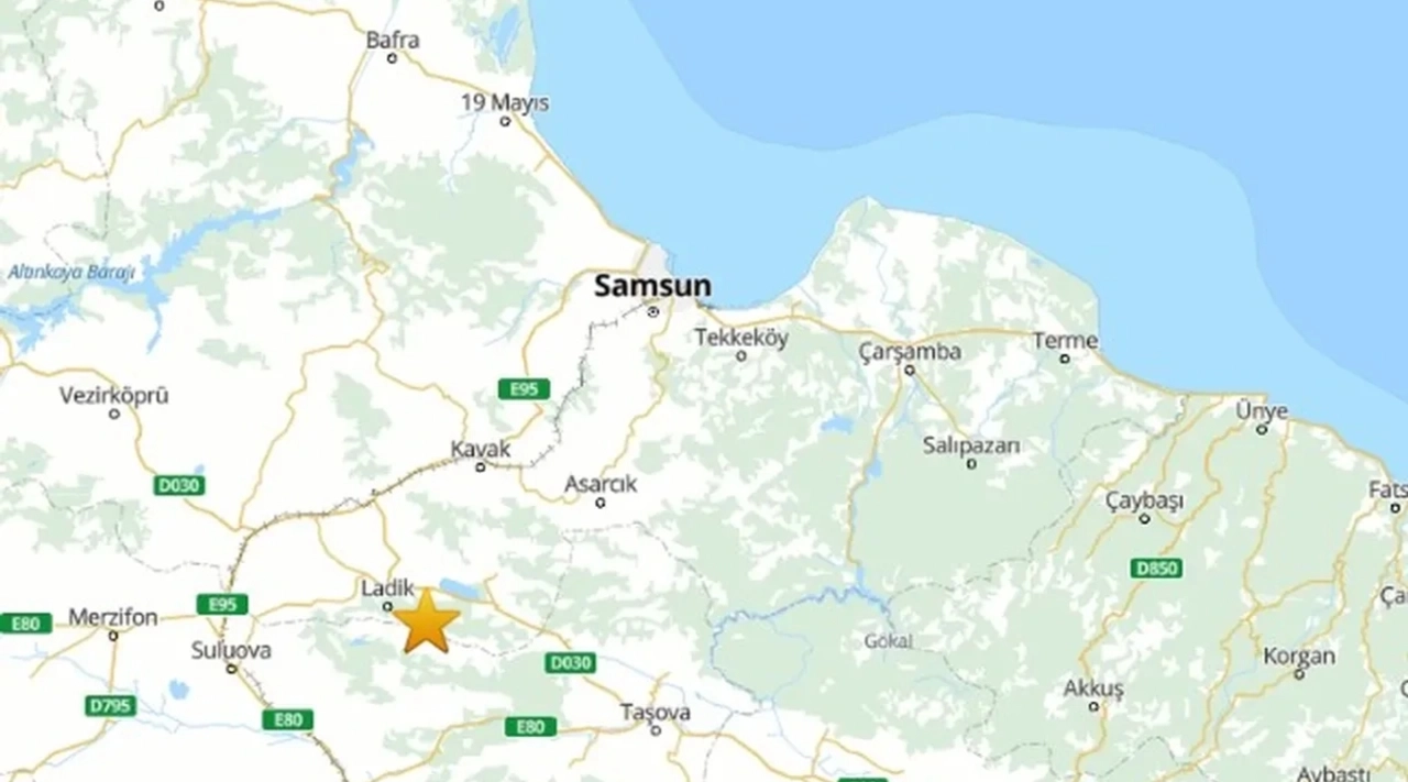 Samsun'da 3.5 Büyüklüğünde Deprem