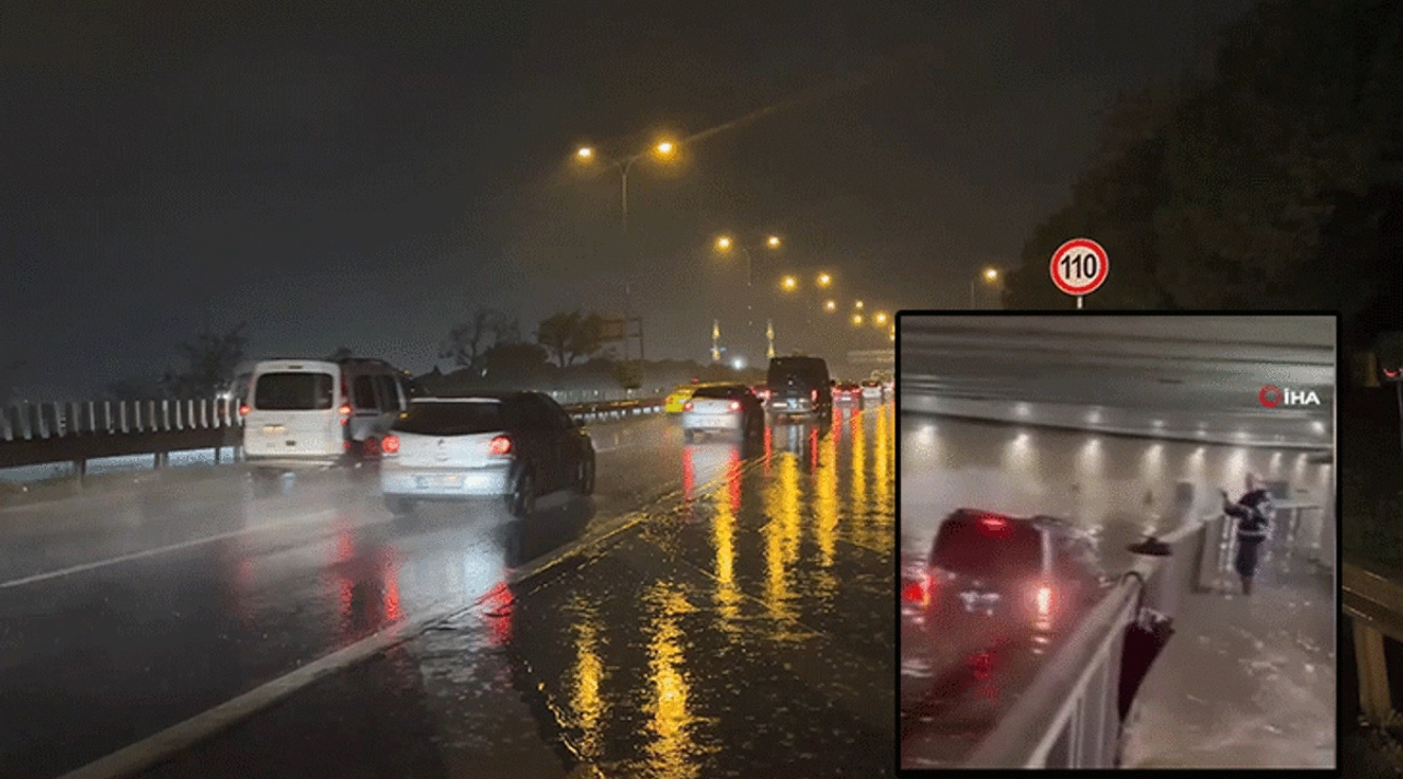 İstanbul'da Kuvvetli Yağış Yolları Göle Döndürdü