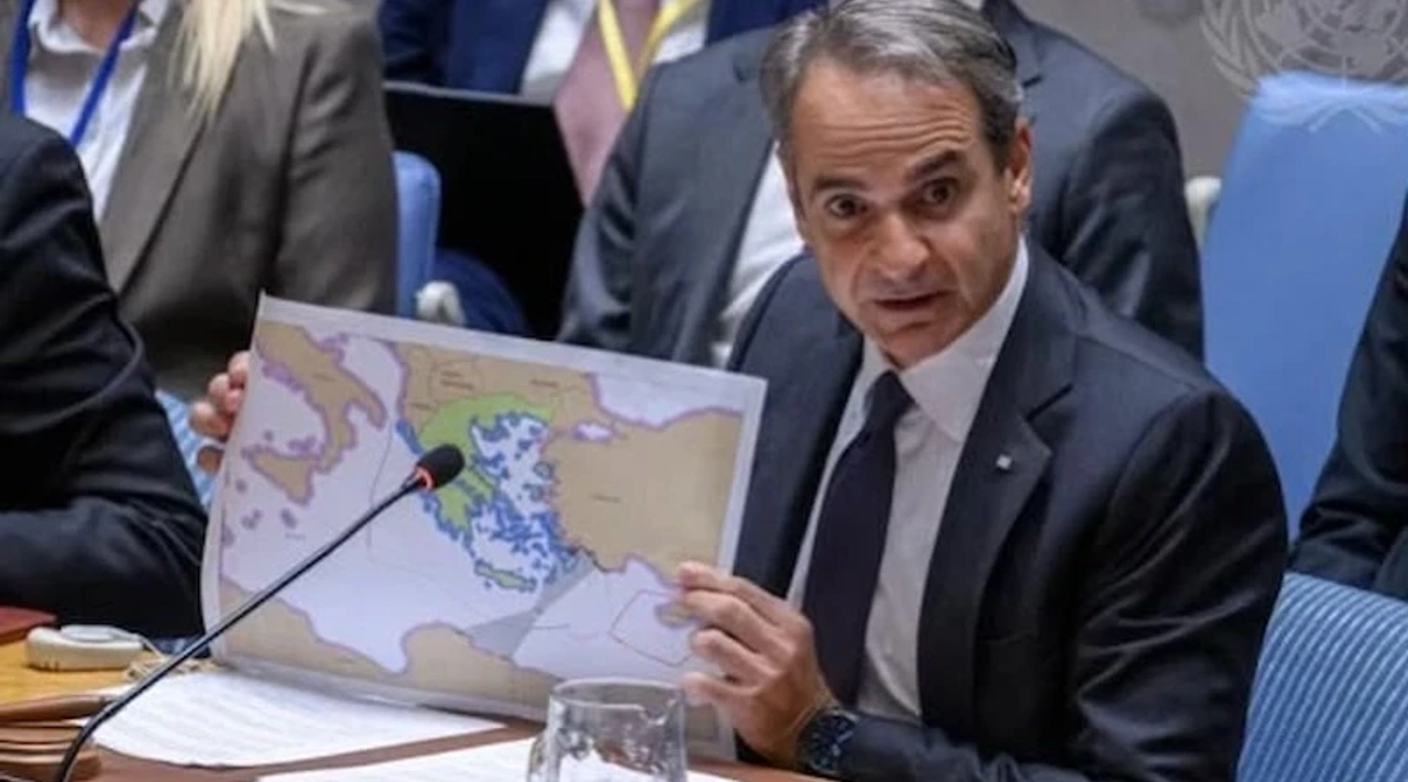 BM Zirvesinde Doğu Akdeniz Gerilimi Miçotakis Harita Gösterdi, Türkiye'den Anında Yanıt Geldi